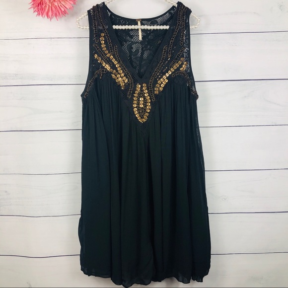 Free People Dresses & Skirts - FREE PEOPLE |Culottes Black Dress- 607